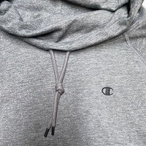 Champion Cowl Neck Grey Sweatshirt, Size Medium